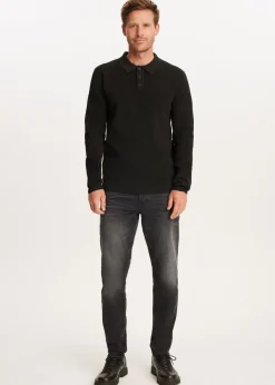 Polo's|Truien En Vesten<The Sting Gebreide polo zwart