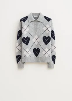 Truien En Vesten<The Sting Gebreide trui met argyle print grijs gemêleerd