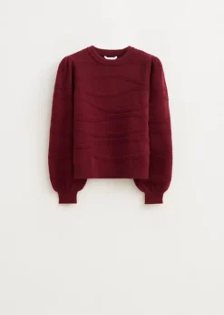 Truien En Vesten<The Sting Gebreide trui met wavy patroon bordeaux