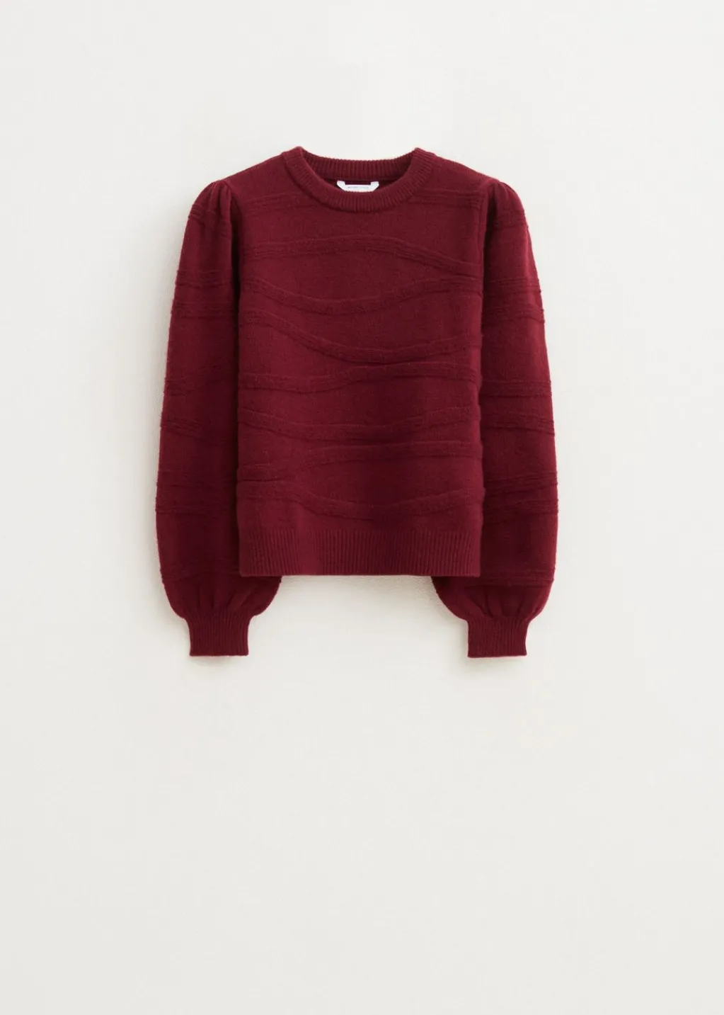 Truien En Vesten<The Sting Gebreide trui met wavy patroon bordeaux