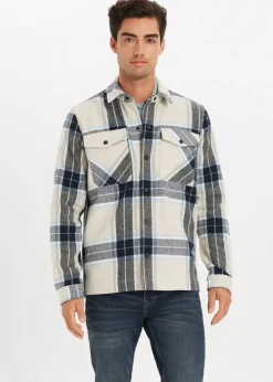 Overshirts<The Sting Geruit overshirt Liam blauw grijs