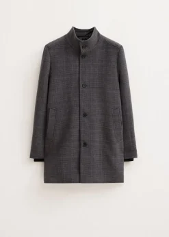 Jassen<The Sting Geruite overcoat antraciet gemêleerd