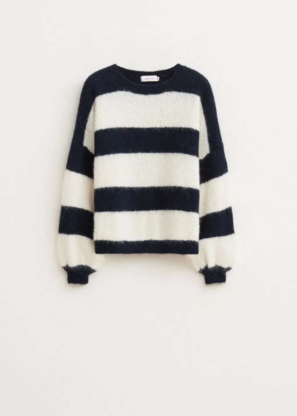 Truien En Vesten<The Sting Gestreepte harige trui donkerblauw