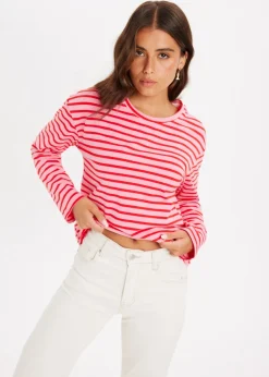 T-Shirts<The Sting Gestreepte longsleeve rose