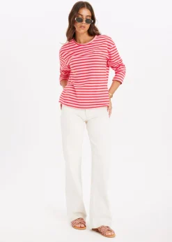 T-Shirts<The Sting Gestreepte longsleeve rose