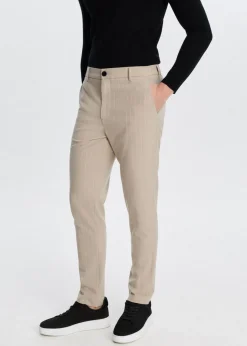 Broeken<The Sting Gestreepte resort pantalon zand
