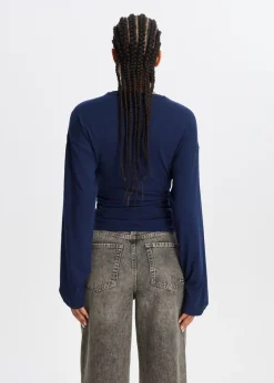 T-Shirts<The Sting Getailleerd t-shirt met lange mouwen donkerblauw