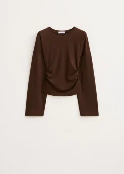 Tops<The Sting Getailleerde top donkerbruin
