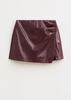 Skorts<The Sting Glanzende imitatieleren skort bordeaux, donker
