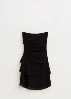 Jurken<The Sting Glitter mesh jurk zwart