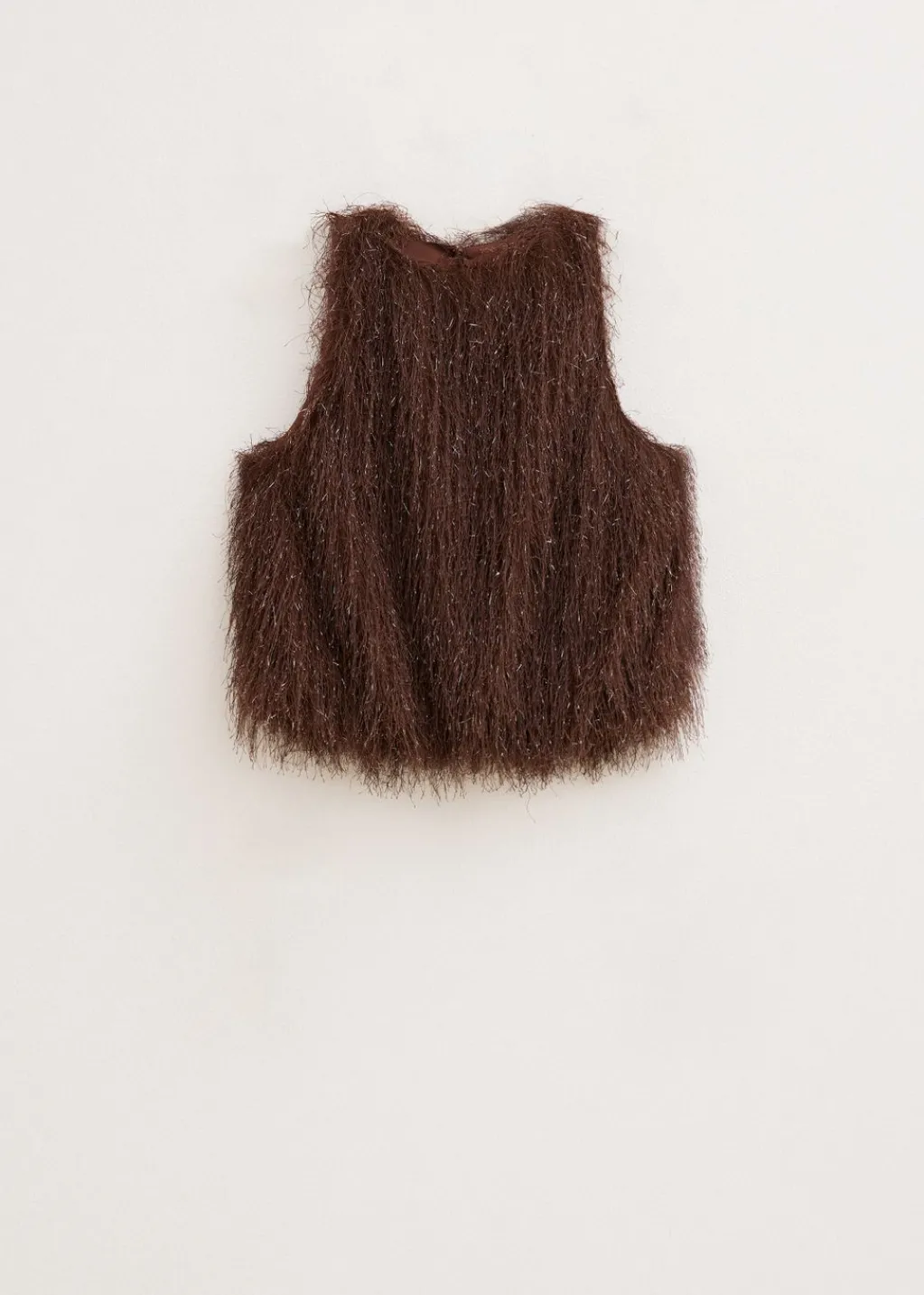 Tops<The Sting Hairy balloon top donkerbruin