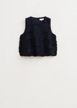 Tops<The Sting Hairy balloon top donkerblauw