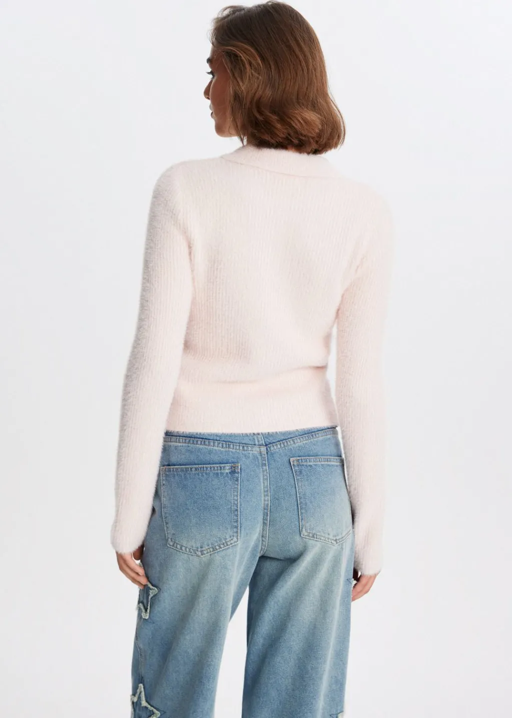 Truien En Vesten<The Sting Hairy polo lichtroze