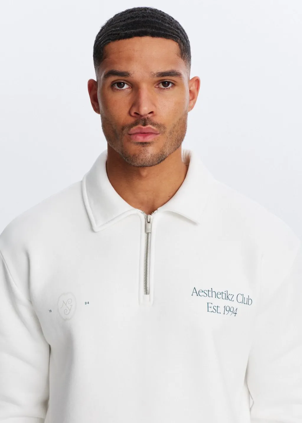 Polo's|Sweaters En Hoodies<The Sting Half zip polo club wit, off-white