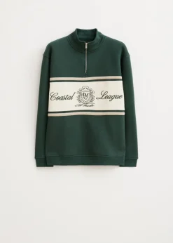 Sweaters En Hoodies<The Sting Half zip sweater league donkergroen
