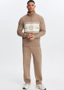 Sweaters En Hoodies<The Sting Half zip sweater league taupe