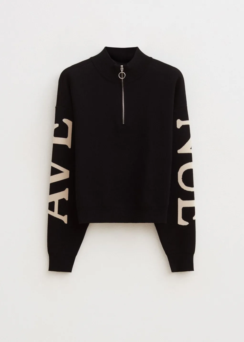 Truien En Vesten<The Sting Halfzip trui zwart