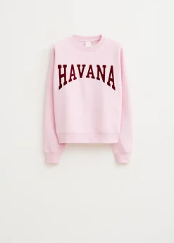 Sweaters En Hoodies<The Sting Havana velvet sweater lichtroze
