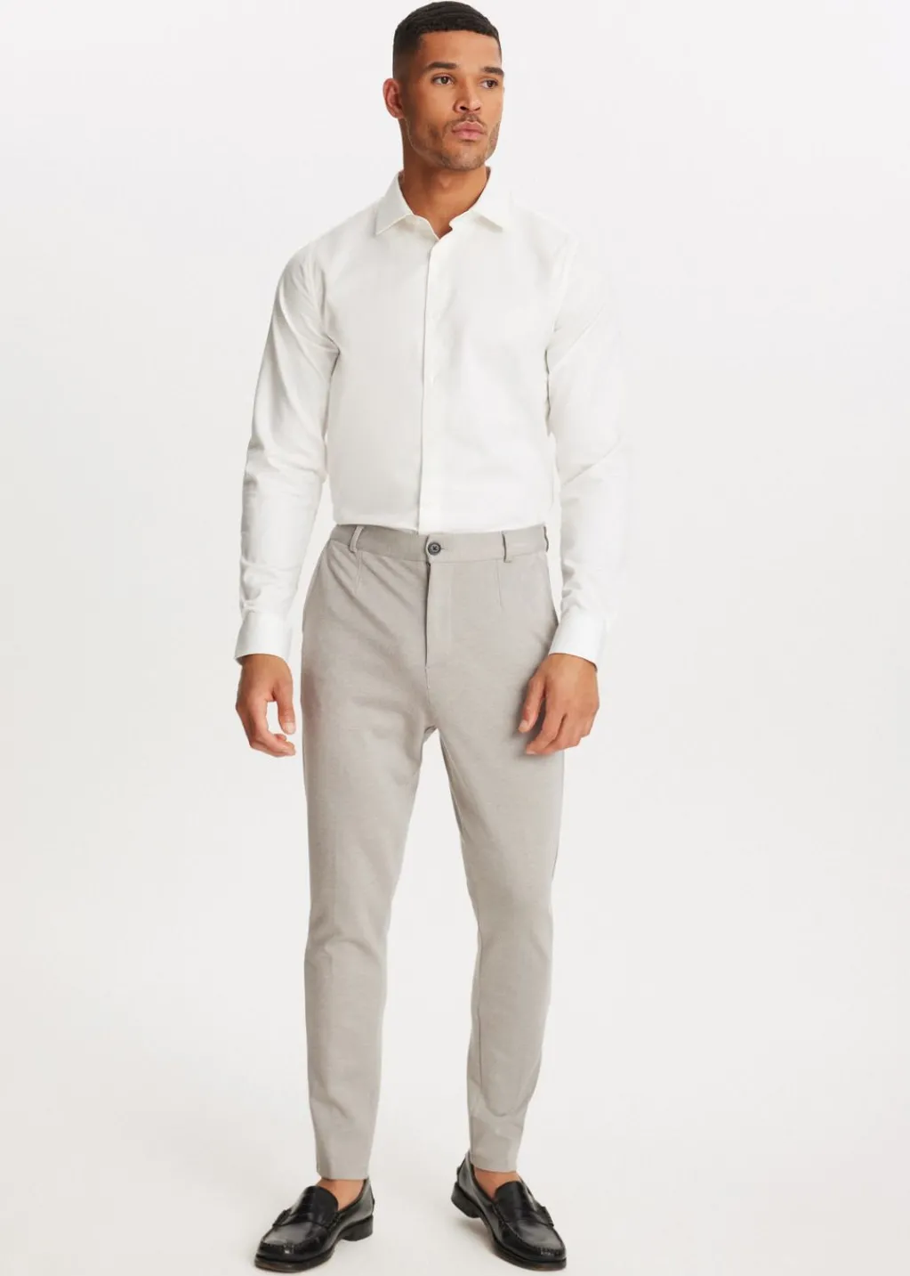 Overhemden<The Sting Herringbone overhemd wit
