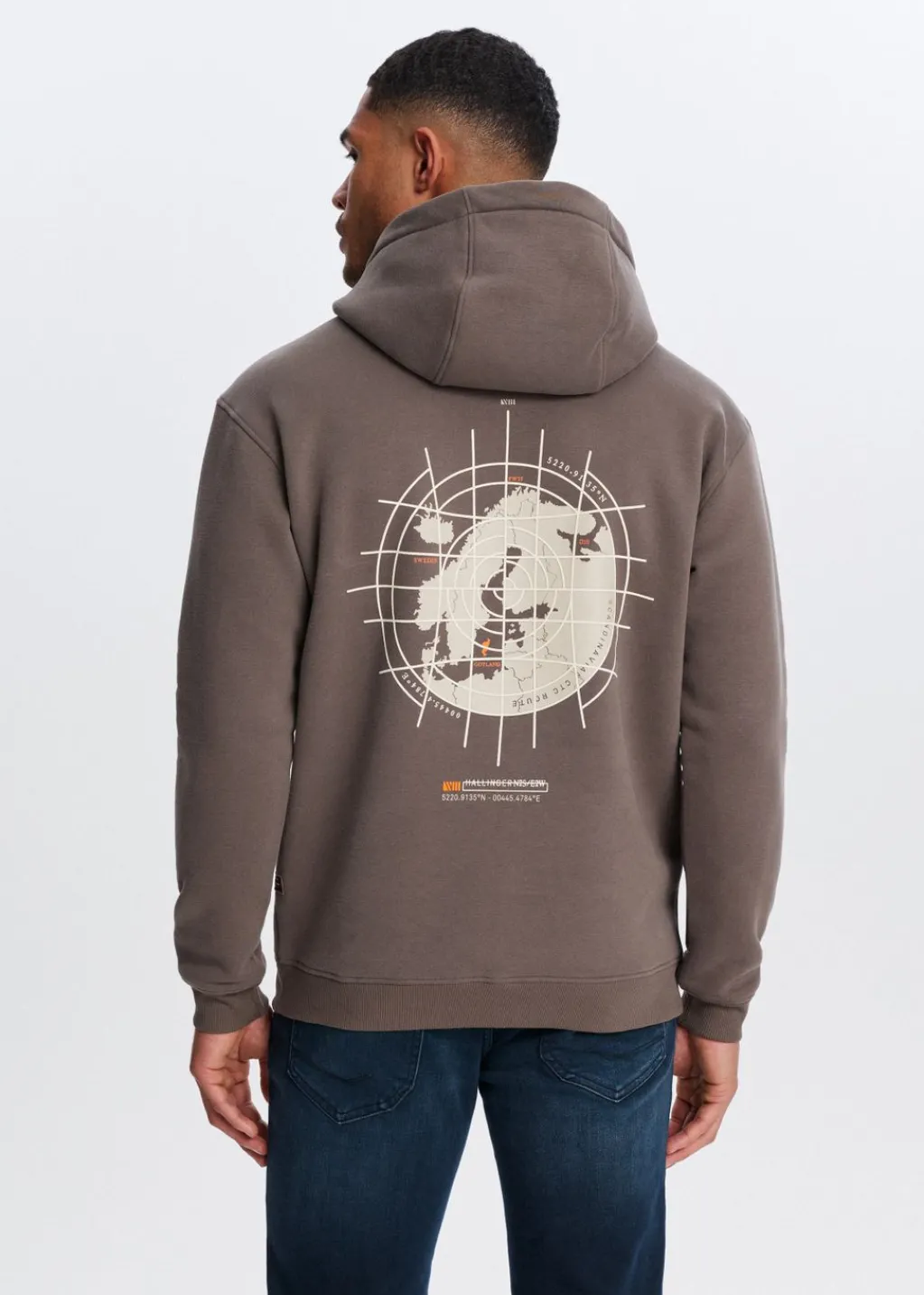 Sweaters En Hoodies<The Sting Hoodie kaart Scandinavië lichtbruin