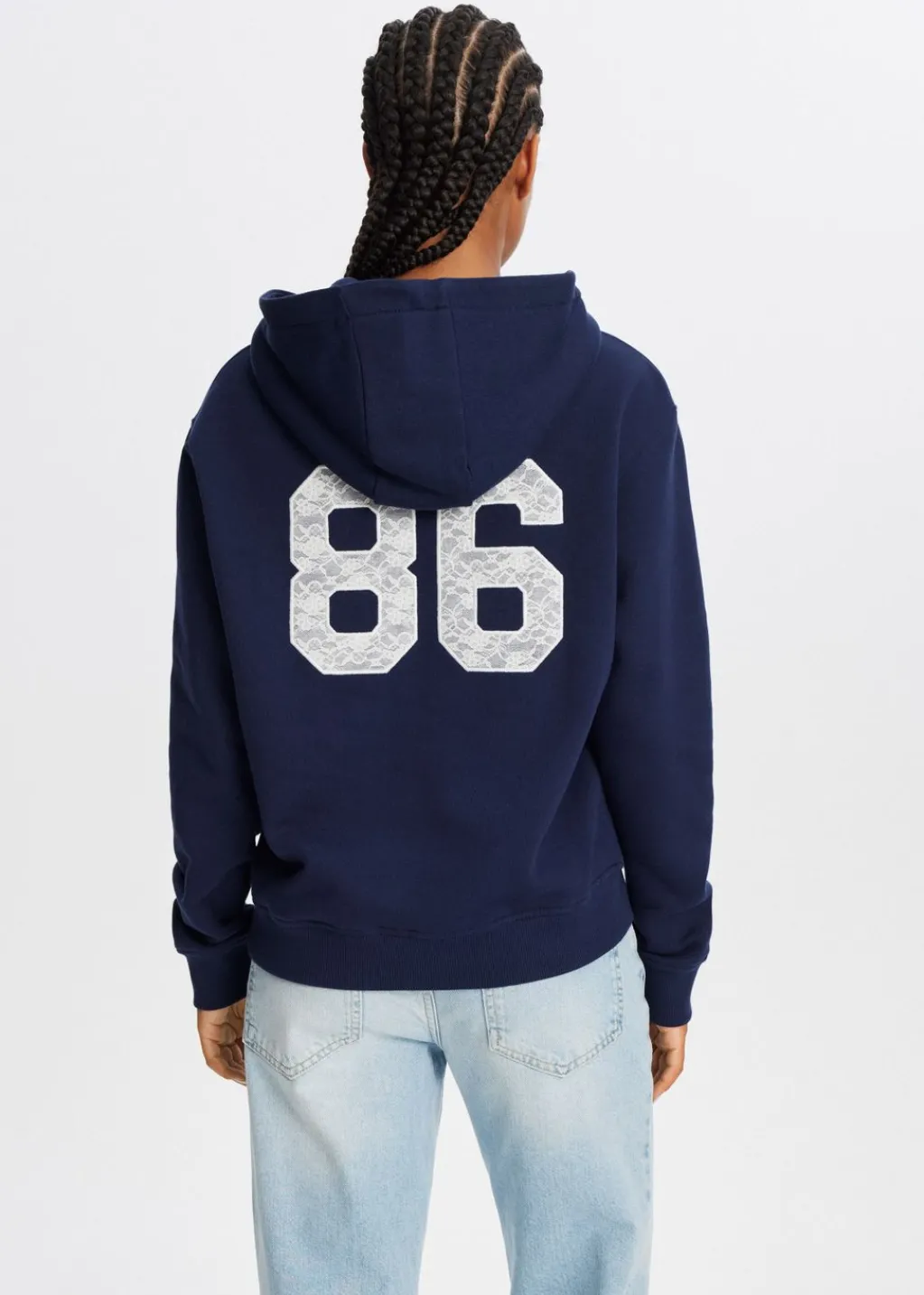 Sweaters En Hoodies<The Sting Hoodie met kanten detail donkerblauw