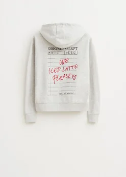 Sweaters En Hoodies<The Sting Hoodie met koffieprint grijs, licht melee