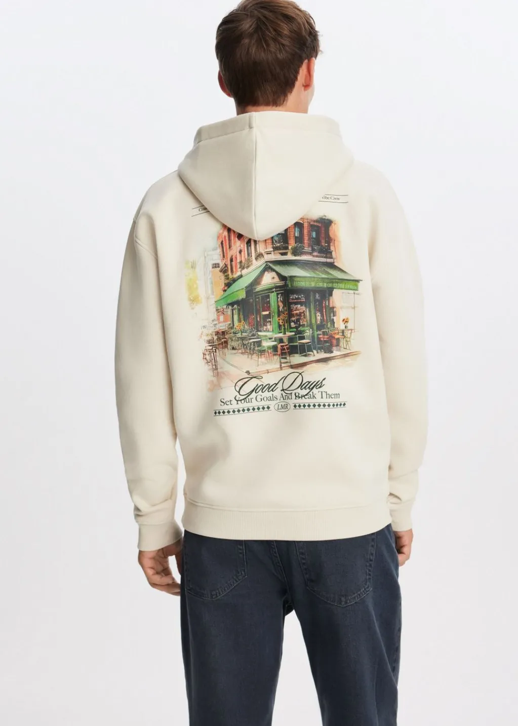 Sweaters En Hoodies<The Sting Hoodie met print café ecru