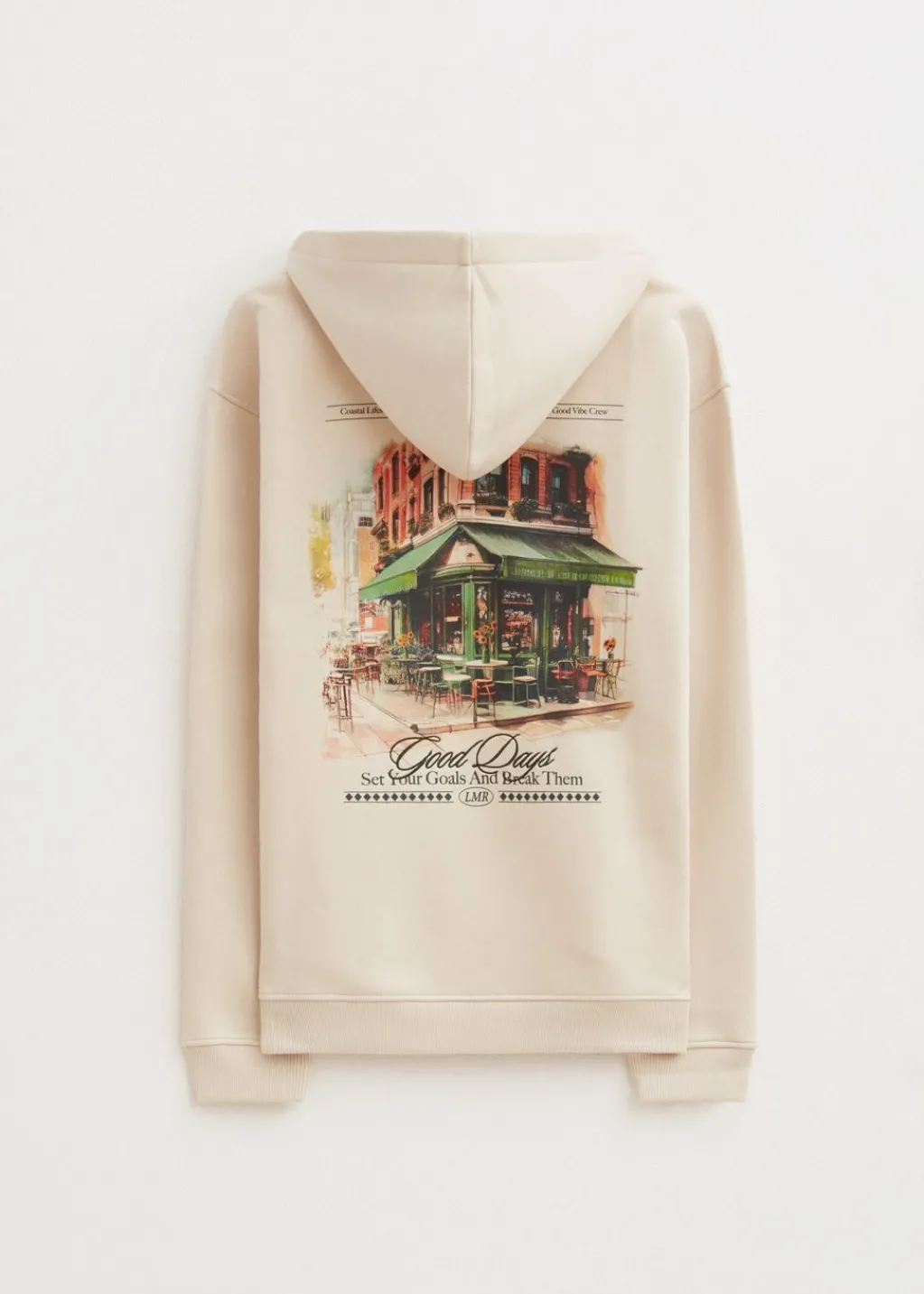 Sweaters En Hoodies<The Sting Hoodie met print café ecru