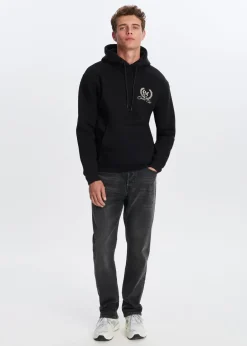 Sweaters En Hoodies<The Sting Hoodie met print oester zwart