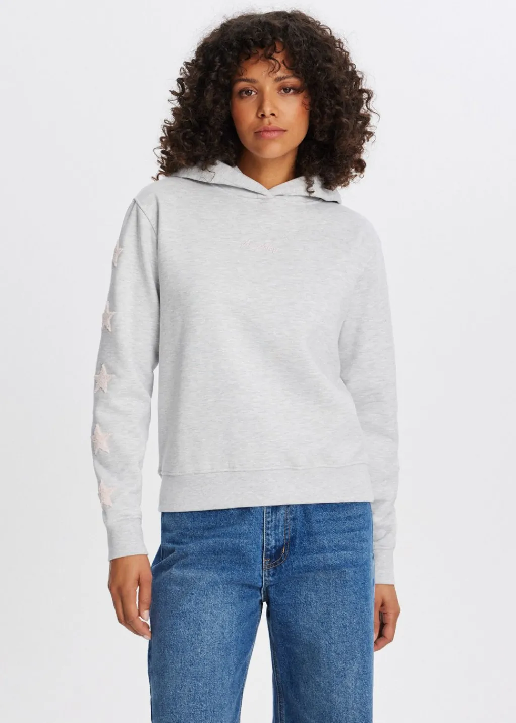 Sweaters En Hoodies<The Sting Hoodie met sleeve grijs gemêleerd