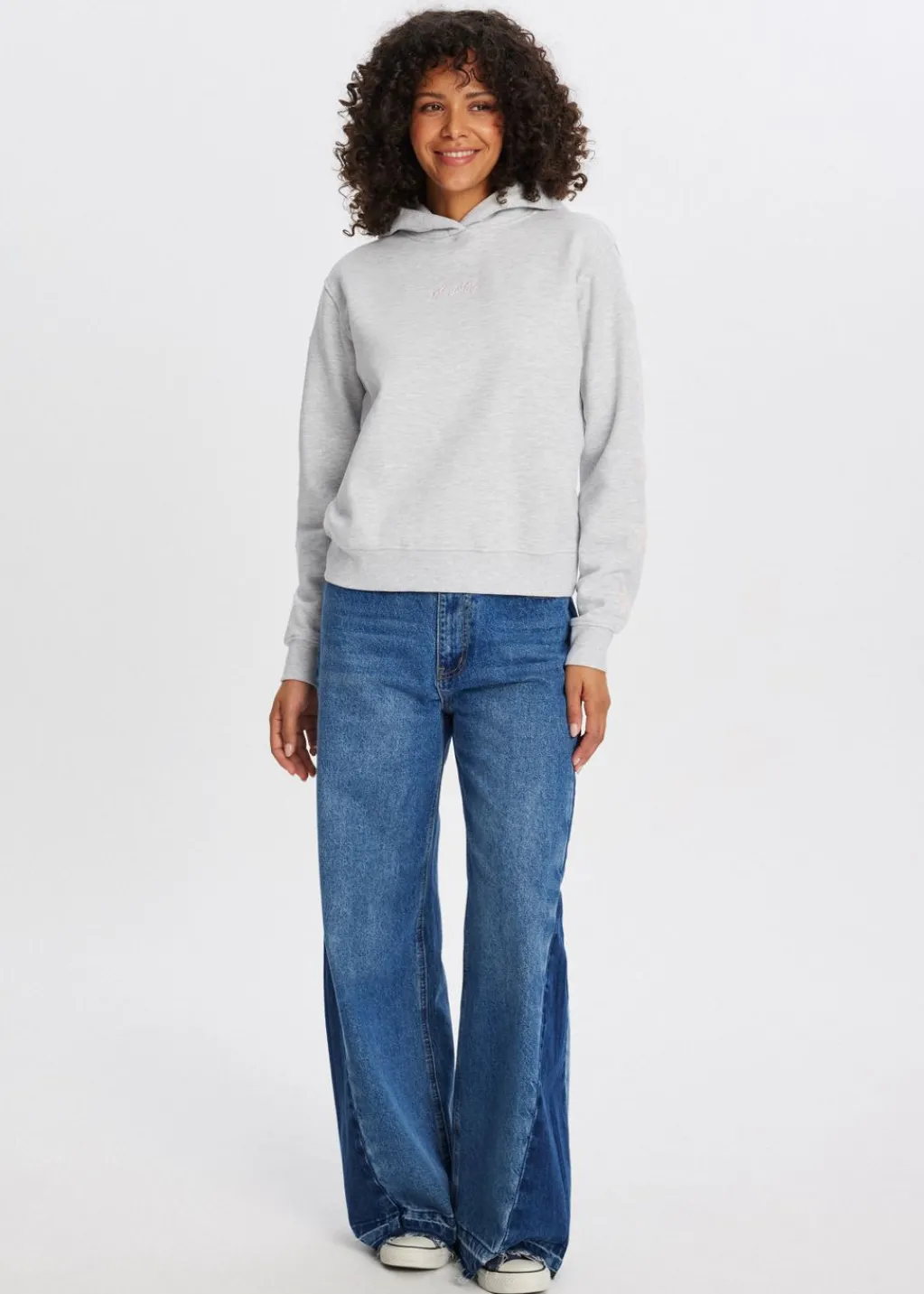 Sweaters En Hoodies<The Sting Hoodie met sleeve grijs gemêleerd
