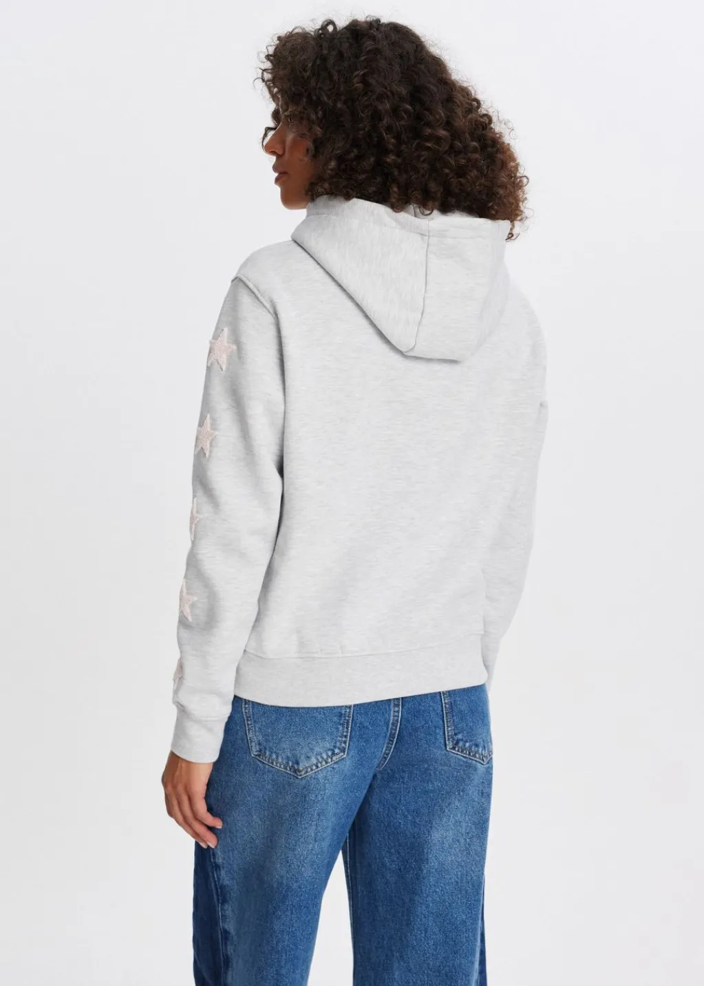 Sweaters En Hoodies<The Sting Hoodie met sleeve grijs gemêleerd