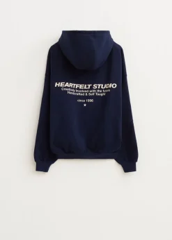 Sweaters En Hoodies<The Sting Hoodie met tekstprint donkerblauw