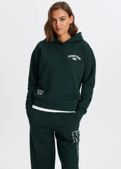Sweaters En Hoodies<The Sting Hoodie met varsity print donkergroen