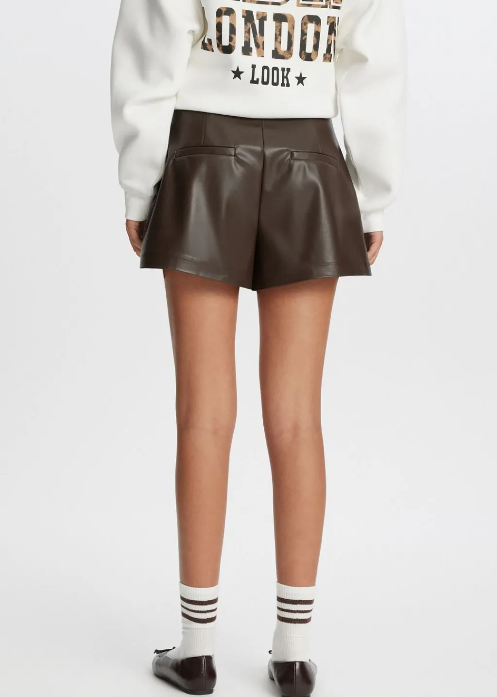 Shorts<The Sting Imitatieleren short donkerbruin
