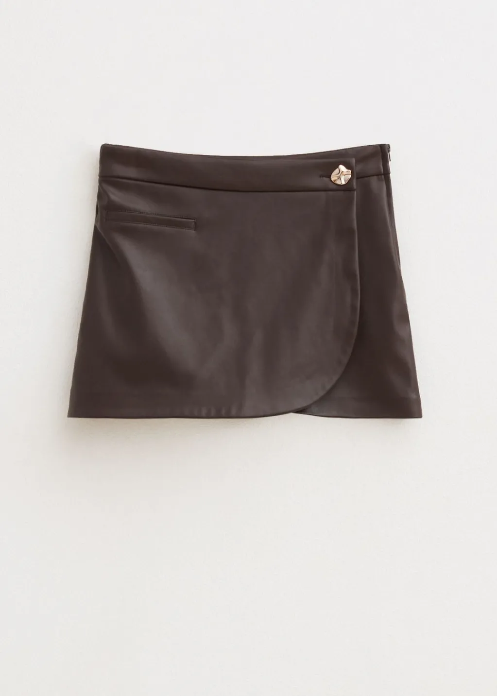 Skorts<The Sting Imitatieleren skort donkerbruin