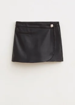 Skorts<The Sting Imitatieleren skort zwart