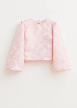 Tops<The Sting Jacquard top lichtroze