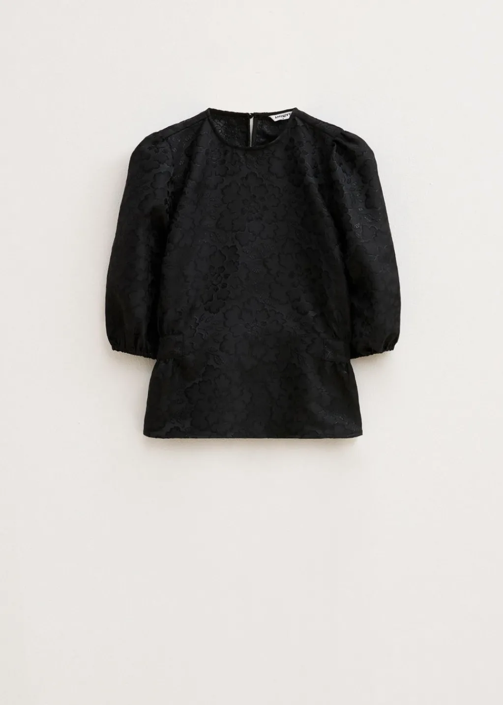 Tops<The Sting Jacquard top met strik zwart