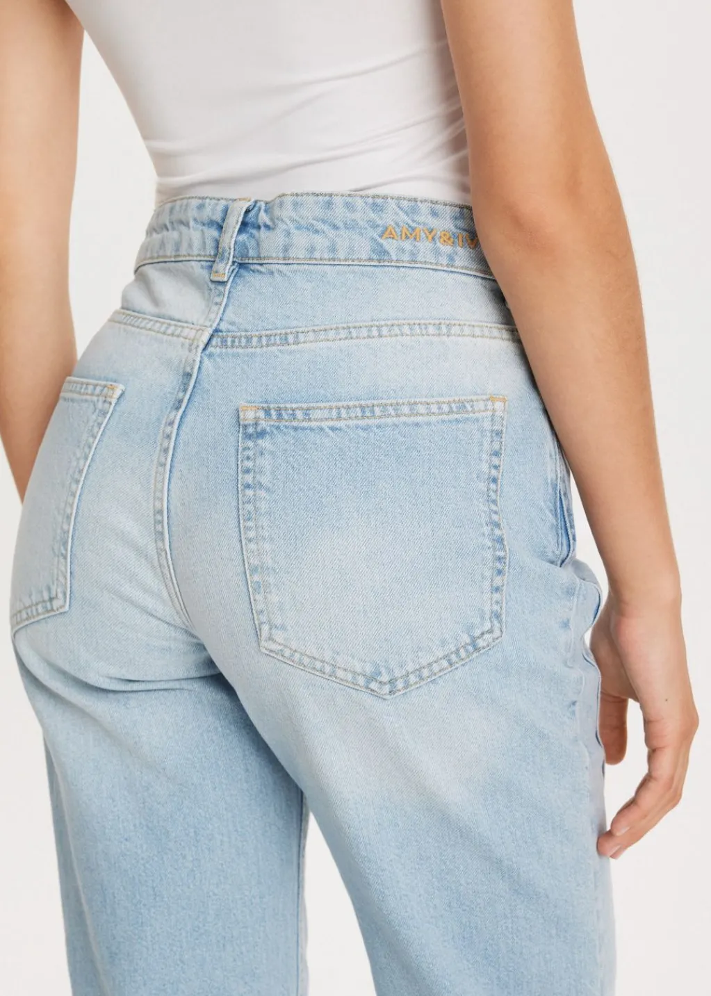 Jeans<The Sting Jeans met sterren blauw, used light