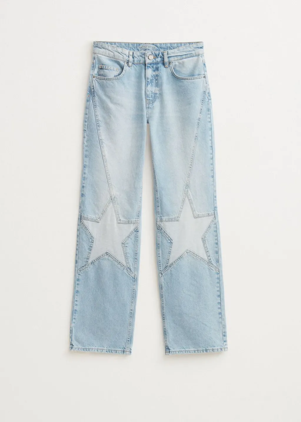 Jeans<The Sting Jeans met sterren blauw, used light