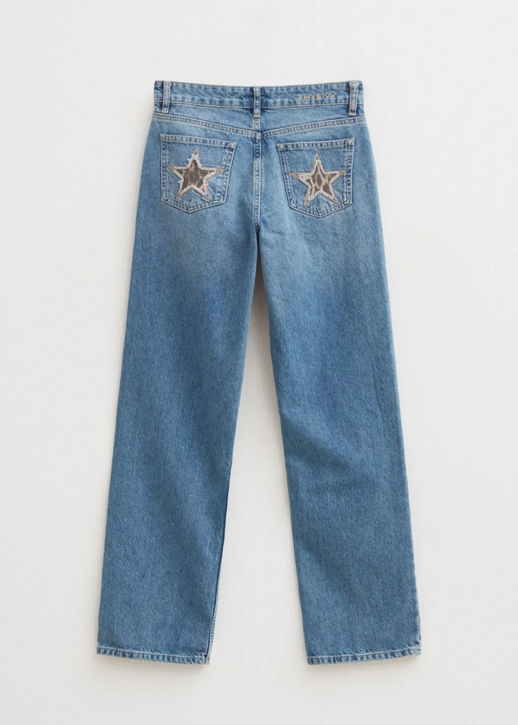 Jeans<The Sting Jeans met sterren achterzakken blauw, used middle