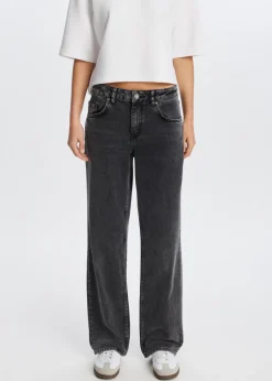 Jeans<The Sting Jeans met sterren achterzakken zwart, used dark