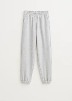 Basics|Broeken<The Sting Joggingbroek met trekkoord grijs gemêleerd
