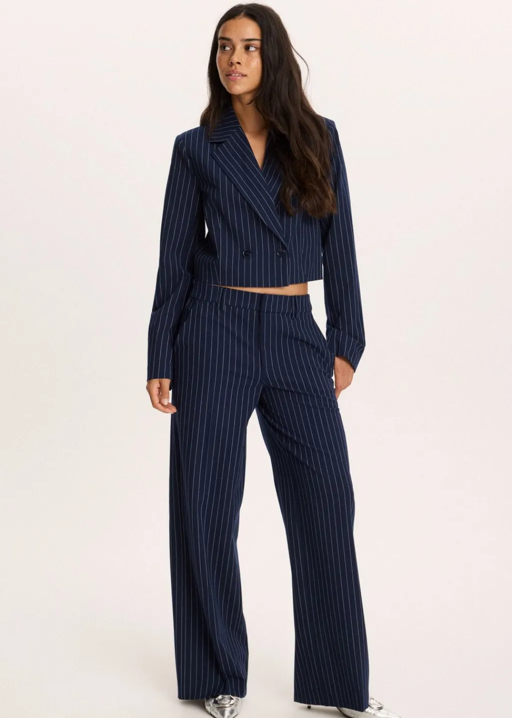 Blazers En Gilets<The Sting Korte blazer met strepen donkerblauw