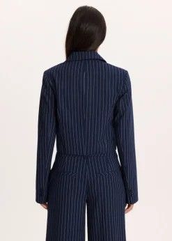 Blazers En Gilets<The Sting Korte blazer met strepen donkerblauw