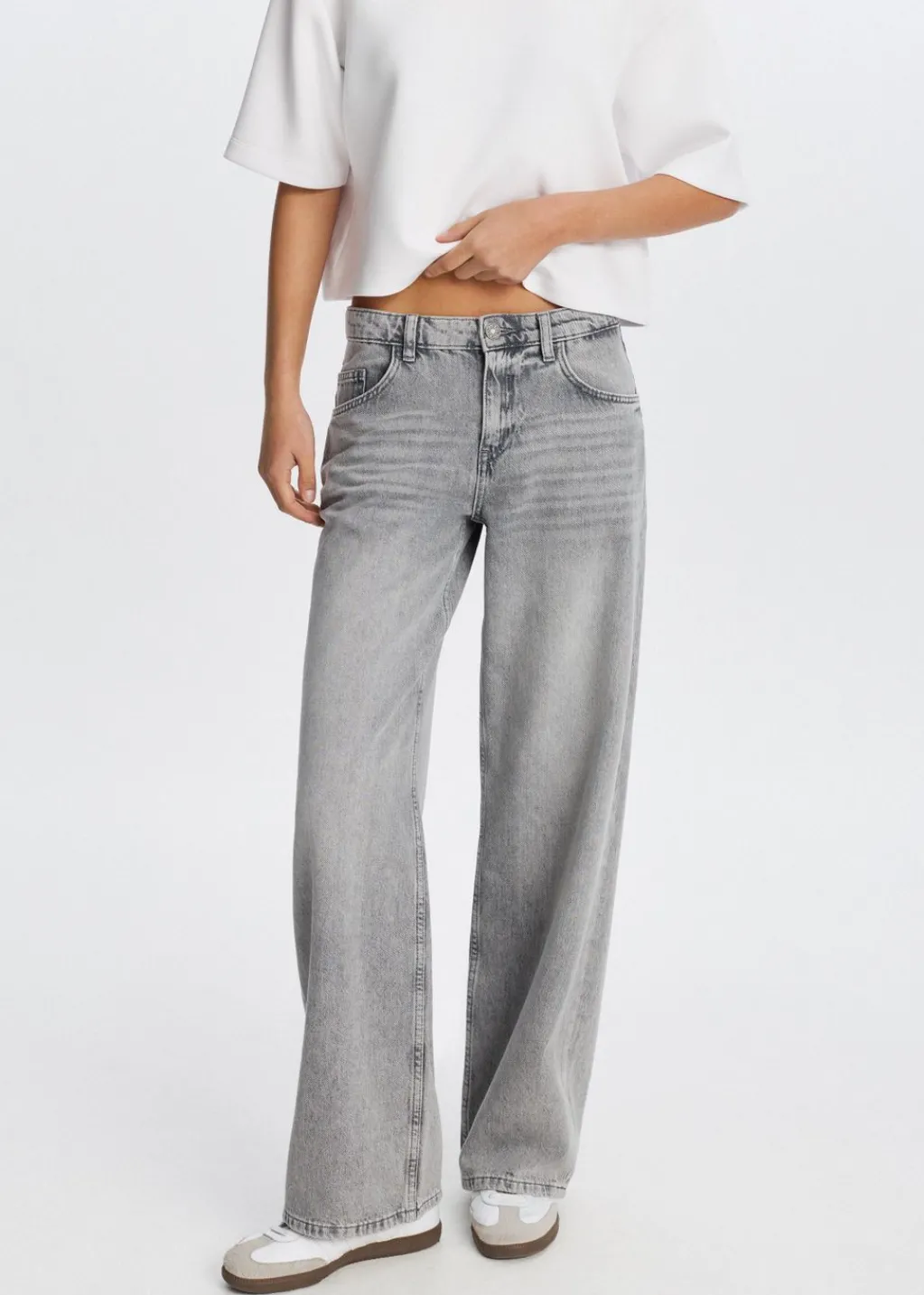 Jeans<The Sting Loose fit jeans grijs, used middle