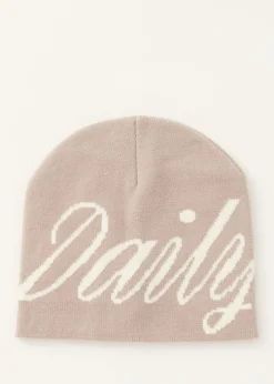 Mutsen<The Sting Muts met jacquarddetail taupe