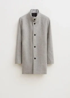 Jassen<The Sting Overcoat met logo grijs gemêleerd