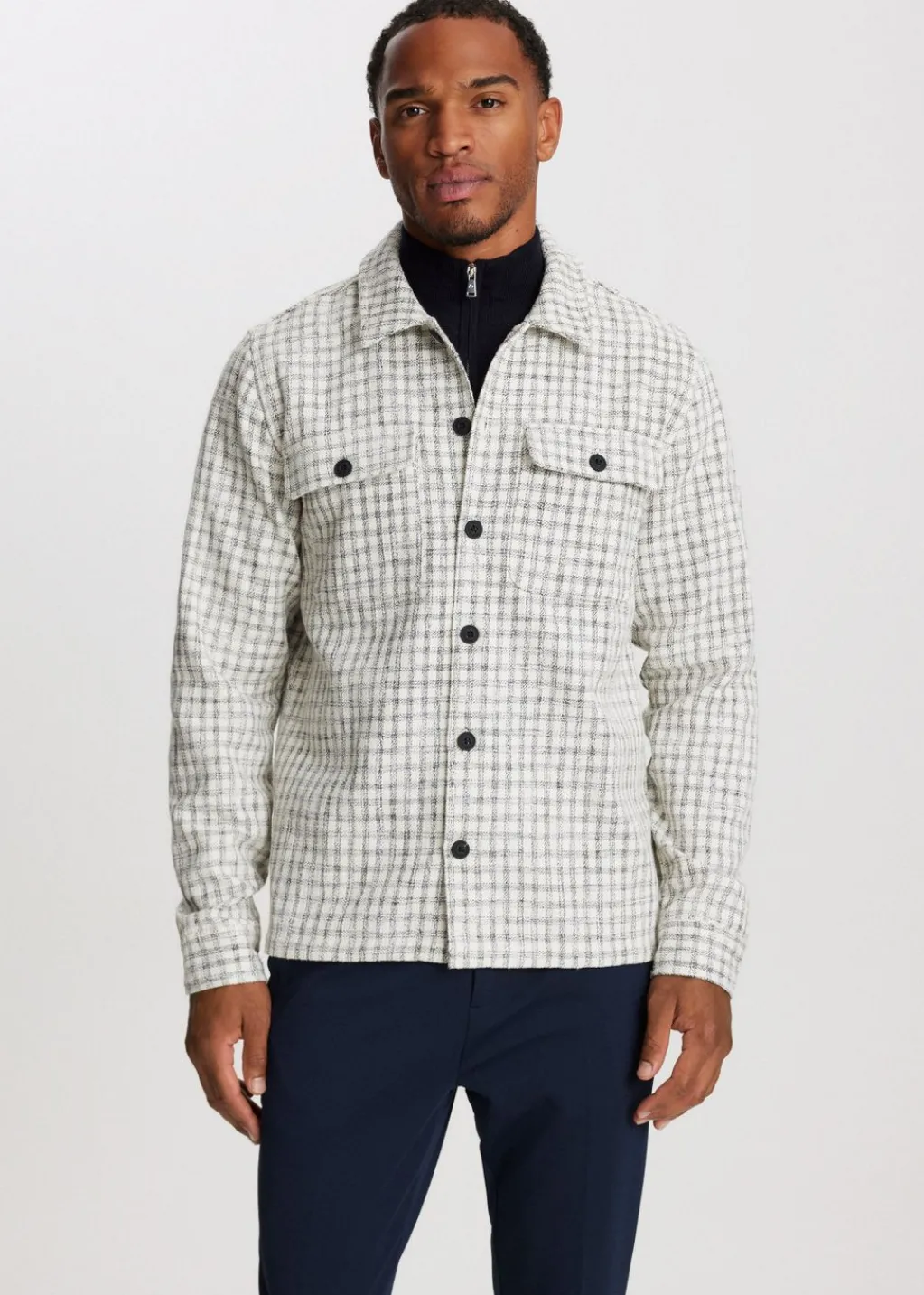 Overshirts<The Sting Overshirt met knopen lichtgrijs